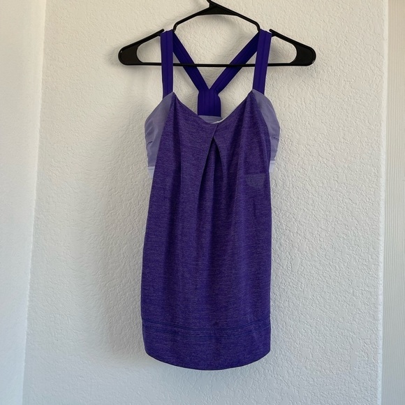 Lululemon Rest Less Tank Heathered Bruised Berry - Picture 3 of 6